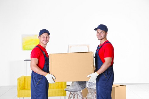 Removal van ready for a local move in Harlington