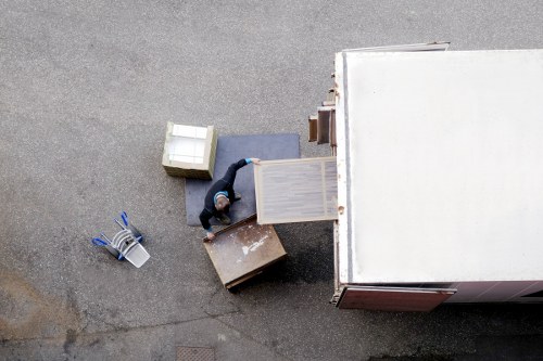 Man and van removal vehicle ready for a local Harlington move