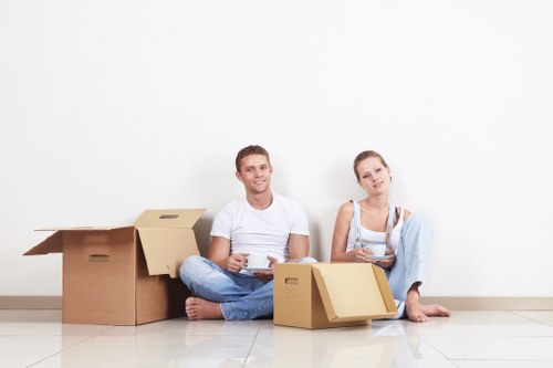 Van team preparing items safely before a move