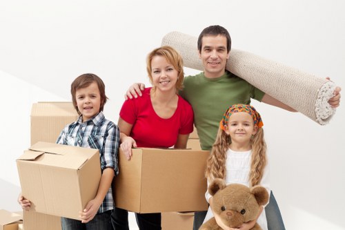 Local movers handling office furniture in Harlington