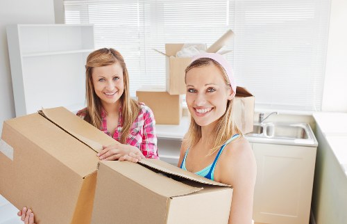 Harlington moving service preparing items for transport