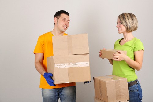 Loading a removals van for a move in Harlington