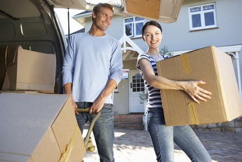 Staff carrying out a risk assessment before a move in Harlington